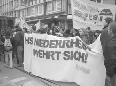 Auf der Demo in Düsseldorf